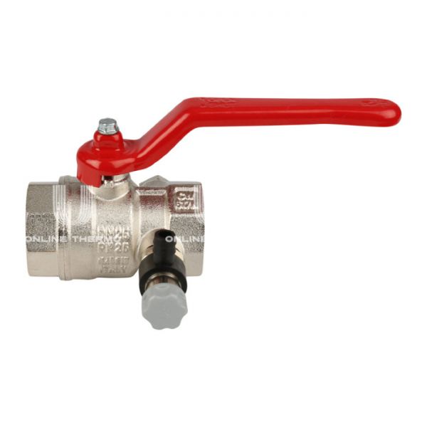 Кран шаровый Itap 1150112 1 1/2" ВР-ВР, 115, стандартный проход, ручка-рычаг, с заглушкой 1/4" и дренажным вентилем