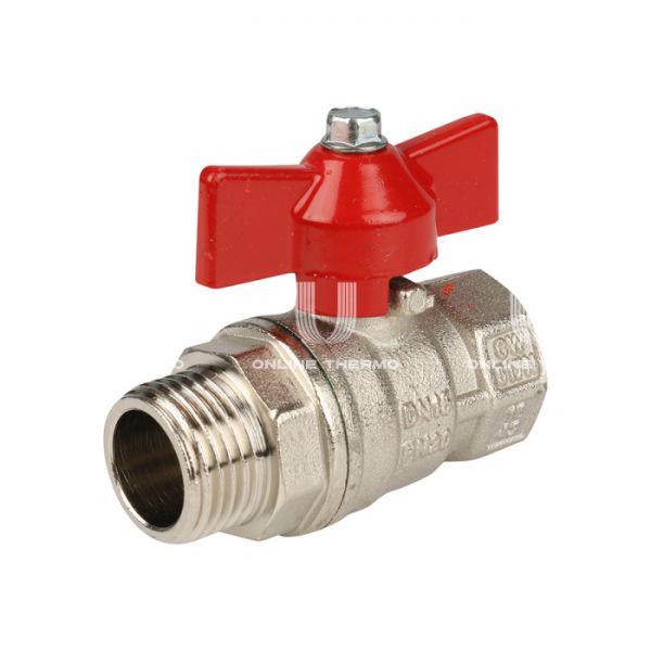 Кран шаровый Itap Vienna 1190012 1/2" НР-ВР, 119, стандартный проход, ручка-бабочка