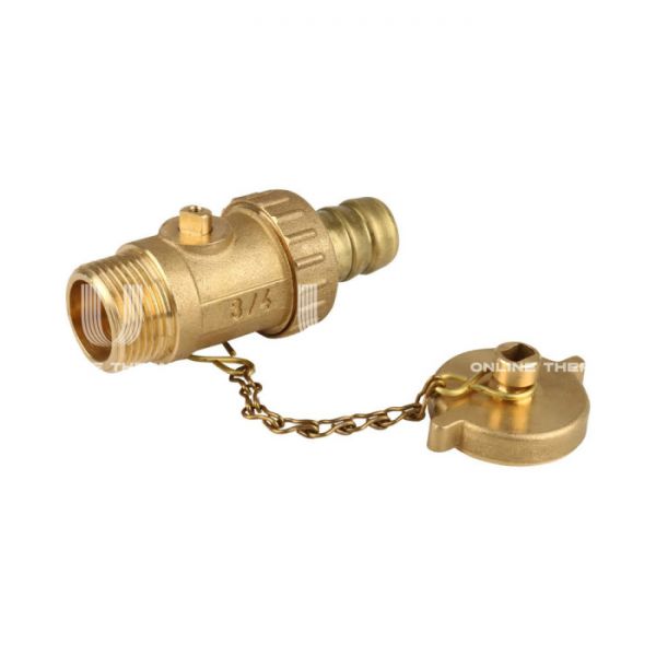 Кран шаровый дренажный со штуцером и заглушкой Itap 1390012 1/2", НР-штуцер, 139, ручка-заглушка