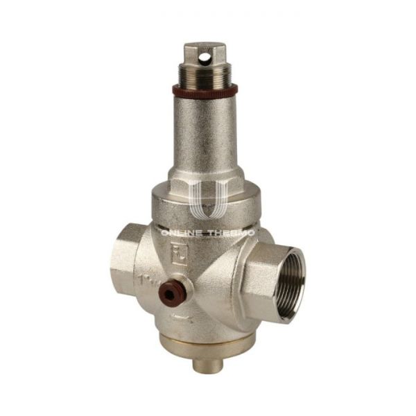 Редуктор давления Itap Europress 143 1 1/4", PN25, 1-6 бар, с присоединением к манометру, никелированный