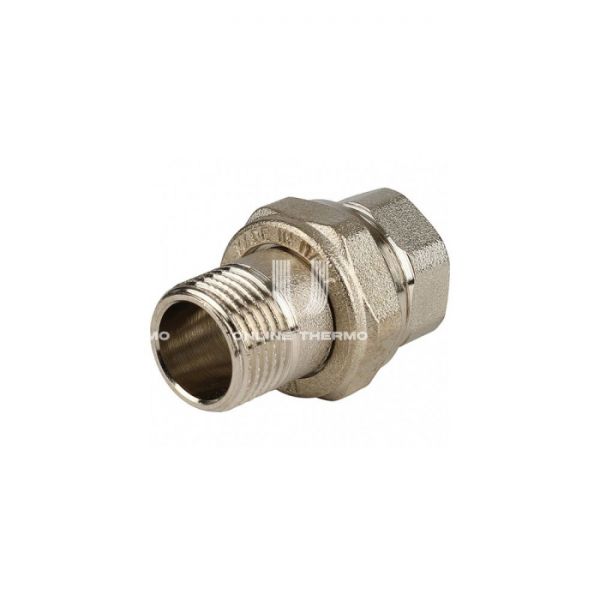 Прямое разъемное соединение "американка" Itap 1610112, ВР-НР 1 1/2", серия 161, с уплотнительным кольцом, никелированное