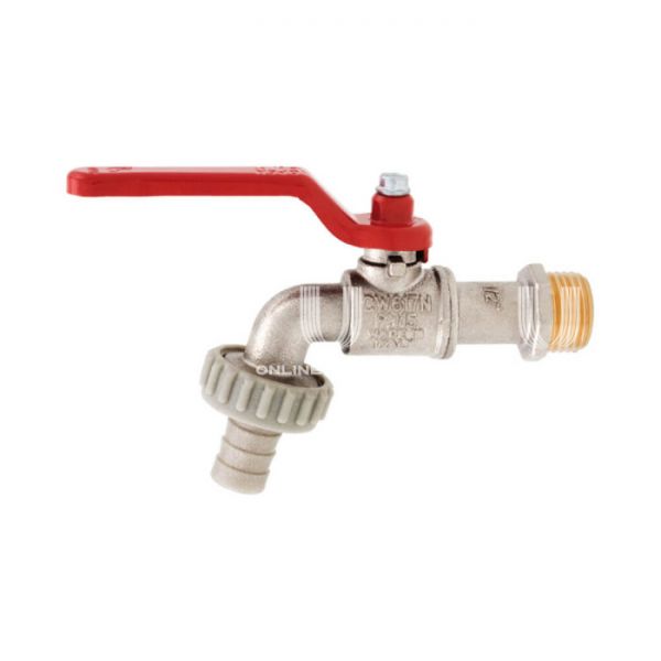 Кран шаровый водоразборный со штуцером Itap 1740012, 1/2" НР-штуцер, 174, ручка-рычаг