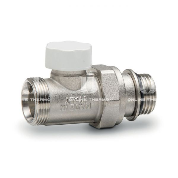 Запорный радиаторный клапан ручной Luxor 11362103 (67362103), 1/2" НР, прямой, с антипротечкой, хромированный