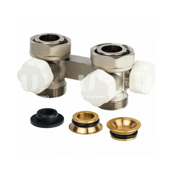 Узел нижнего подключения Luxor 13462700 (69162700), 3/4"х3/4" ЕК НР-НГ, прямой, для однотрубной, хромированный