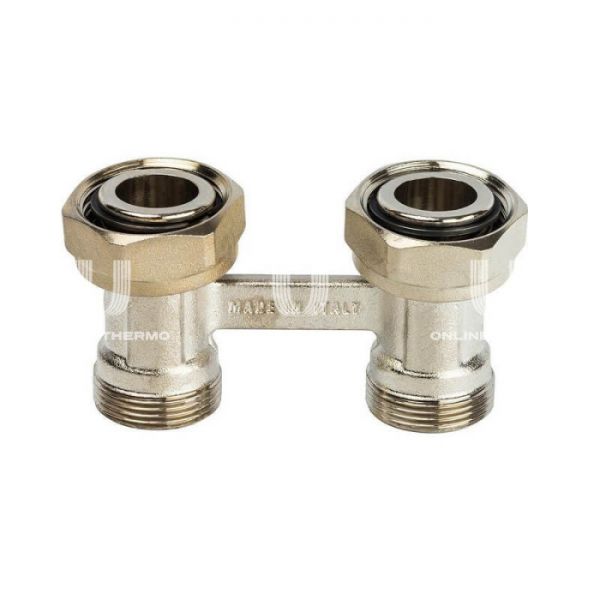 Узел нижнего подключения Luxor 13472100 (69172100), 3/4xM24x19 НР-НГ, прямой, хромированный