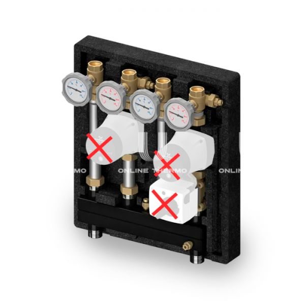 Насосно-смесительный модуль Meibes Kombimix UK_MK M26102EAOSRU, 2 смесительных контура без привода, без насосов, подача справа