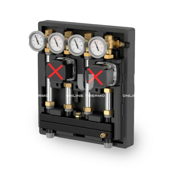 Насосно-смесительный модуль Meibes Kombimix 2UK M26103EARU, 2 прямых контура, без насосов, подача справа или слева