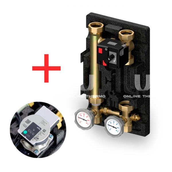 Насосная группа Meibes MK M45841.54WIRU, смесительная с электронным термостатом, DN 25 (1"), с насосом Wilo PARA SC 7.0 180, подача справа