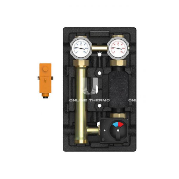 Насосная группа Meibes MK M45890.5EARU, смесительная с электронным термостатом и реле, DN 25 (1"), без насоса, подача справа