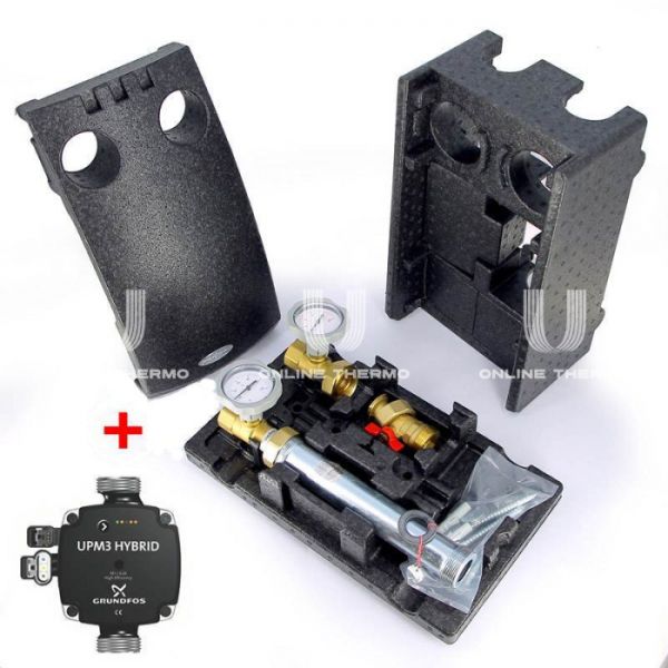 Насосная группа Meibes UK M66811.36, прямая, DN 25 (1") с насосом Grundfos UPM3 Hybrid 25-70 180