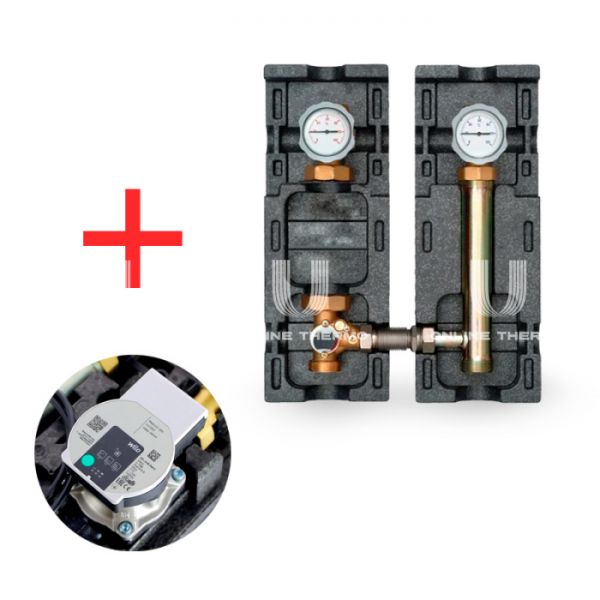 Насосная группа Meibes V-MK M66833.36WI, смесительная с приводом, DN 25 (1"), с насосом Wilo PARA SC 7.0 180, подача слева