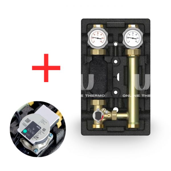 Насосная группа Meibes MK ML66831.36WIRU, смесительная с приводом, DN 25 (1"), с насосом Wilo PARA SC 7.0 180, подача слева