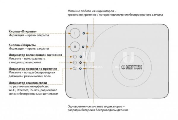 Кран шаровый с электроприводом Neptun Bugatti Pro 220В 43054037000005 1"1/2 ВР