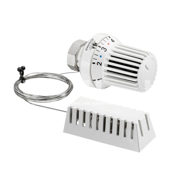 Термостатическая головка (термостат) Oventrop Uni XH 1011566, жидкостная, M30х1.5, с отметкой 0, с выносным датчиком, белая, 5 м