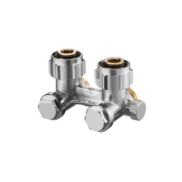 Узел нижнего подключения Oventrop 1015944, 3/4" НГ-НР, Multiflex F, угловой