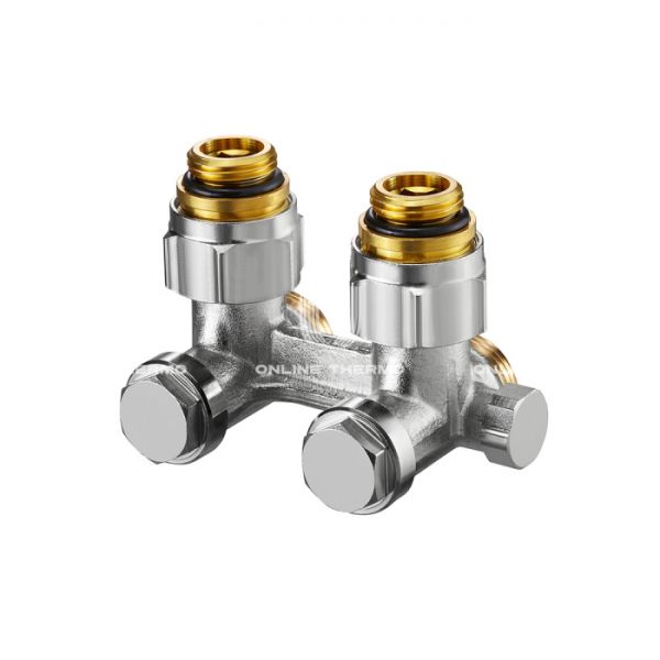 Узел нижнего подключения Oventrop 1015994, 1/2"х3/4" НР-НР, Multiflex F, угловой