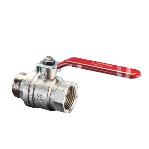 Кран шаровый Oventrop Optibal 1076206, 3/4" ВР-НР, полнопроходной, ручка-рычаг