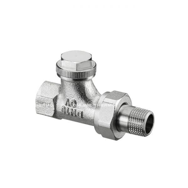 Запорный радиаторный клапан (вентиль) ручной регулировки Oventrop 1090462, DN15, 1/2" ВР-НР, Combi 3, прямой