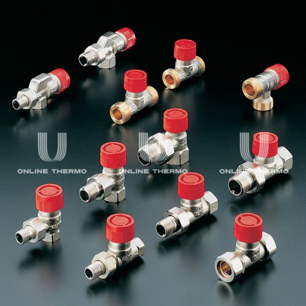 Термостатический клапан (терморегулятор) Oventrop 1180704, DN15, 1/2" ВР-НР, серия AF, прямой, с преднастройкой