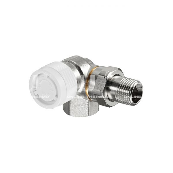 Термостатический клапан (терморегулятор) Oventrop 1183472, DN15, 1/2" ВР-НР, серия AV9, трехосевой левый, с преднастройкой