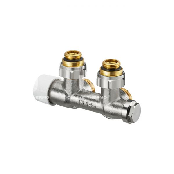 Узел нижнего подключения Oventrop 1184034, 1/2"х3/4" НР-НР, Multiblock T, угловой