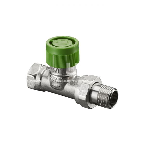 Термостатический клапан (терморегулятор) Oventrop 1187604, DN15, 1/2" ВР-НР, серия AZV, прямой, с преднастройкой