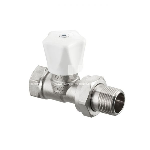 Радиаторный клапан (вентиль) ручной регулировки Oventrop 1194604, DN15, 1/2" ВР-НР, серия HRV, прямой