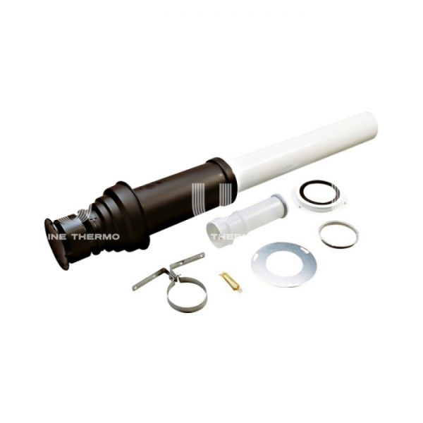 Базовый комплект Protherm 0020199375 для вертикального прохода через крышу, 80/125 мм, алюминиевый, коаксиальный, черный