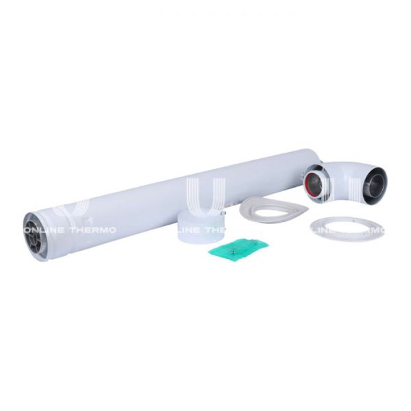 Комплект дымохода Protherm 0020199380 для горизонтального прохода через стену, 60/100 мм, 1000 мм, коаксиальный