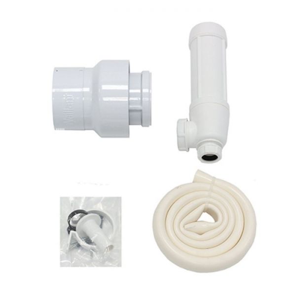 Адаптер Protherm 0020202466 с конденсатоотводчиком, 80/125 мм, алюминиевый, коаксиальный, со шлангом, сифоном и отверстием для измерений