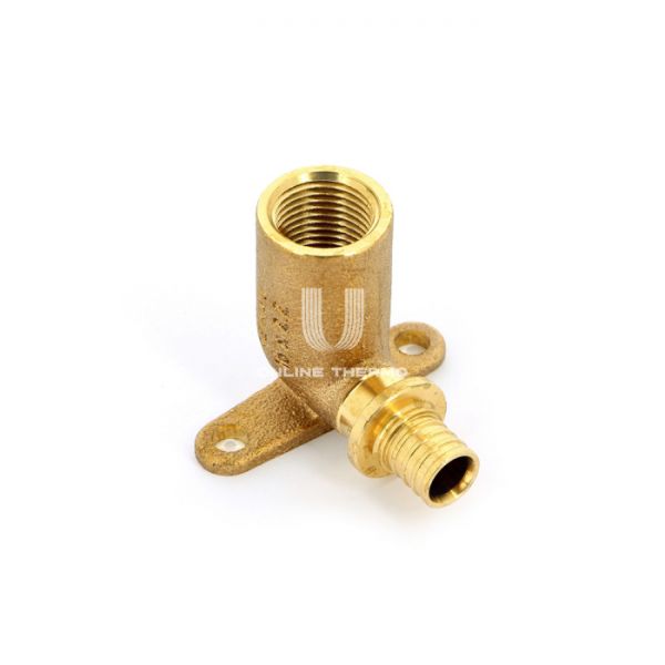 Угольник настенный (водорозетка) с длинным патрубком, с внутренней резьбой Rehau Rautitan RX+ 14563621001, 16х1/2", высота 50 мм, с креплением, аксиальный