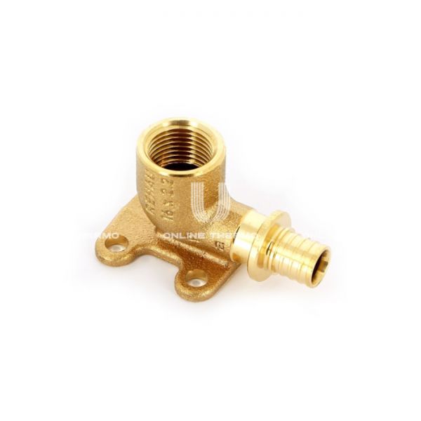 Угольник настенный (водорозетка) с квадратными фланцами, с внутренней резьбой Rehau Rautitan RX+ 14563671001, 16х1/2", высота 70 мм, аксиальный