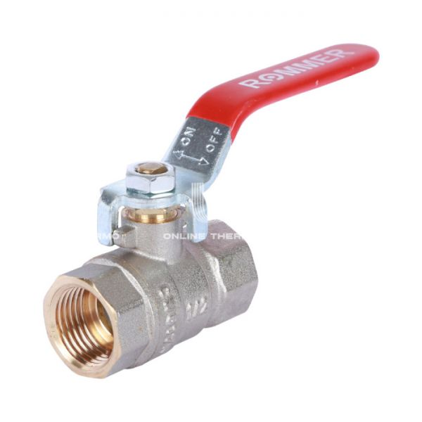 Кран шаровый Rommer RBV-0001-0110315, 1/2" ВР-ВР, стандартный, ручка-рычаг