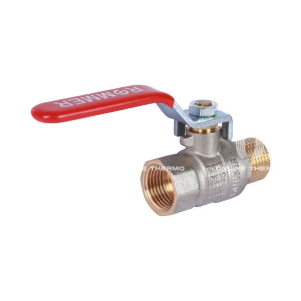 Кран шаровый Rommer RBV-0002-0210315, 1/2" ВР-НР, стандартный, ручка-рычаг