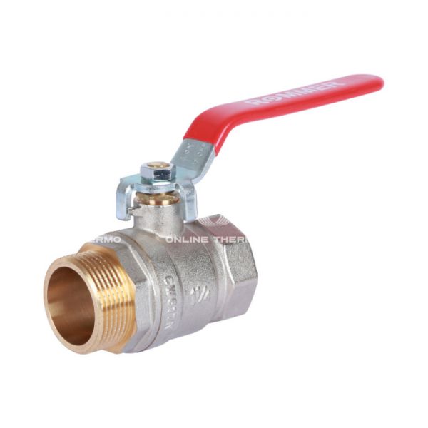 Кран шаровый Rommer RBV-0002-0210340, 1 1/2" ВР-НР, стандартный, ручка-рычаг