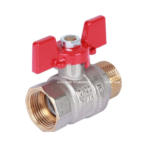 Кран шаровый Rommer RBV-0004-0210225, 1" ВР-НР, стандартный, ручка-бабочка