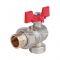 Кран шаровый угловой с разъемным соединением Rommer RBV-0006-0610220, 3/4" ВР-НР, стандартный, ручка-бабочка