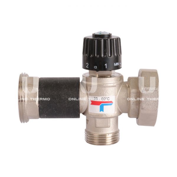 Насосная группа Rommer RDG-0002-002503, смесительная с термосмесителем (35-60°С), DN 25 (1"), без насоса, подача справа