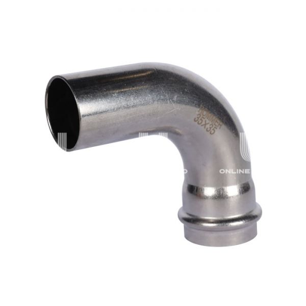 Угольник (угол) 90° однораструбный Rommer RSS-0002-000035, 35 мм, пресс-обжим