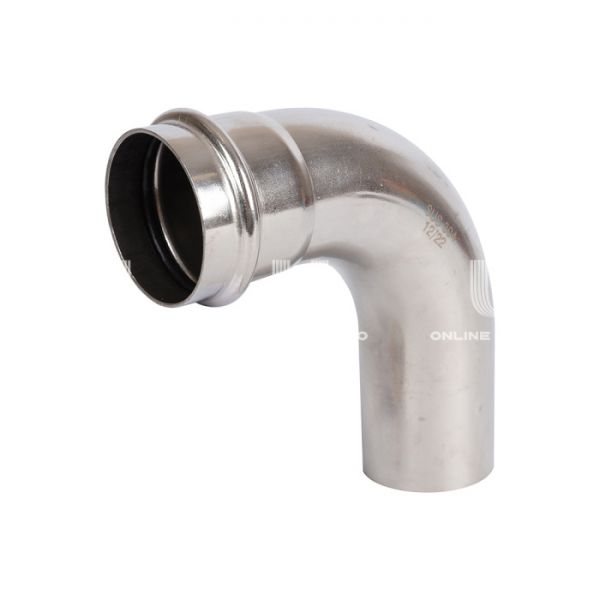 Угольник (угол) 90° однораструбный Rommer RSS-0002-000054, 54 мм, пресс-обжим