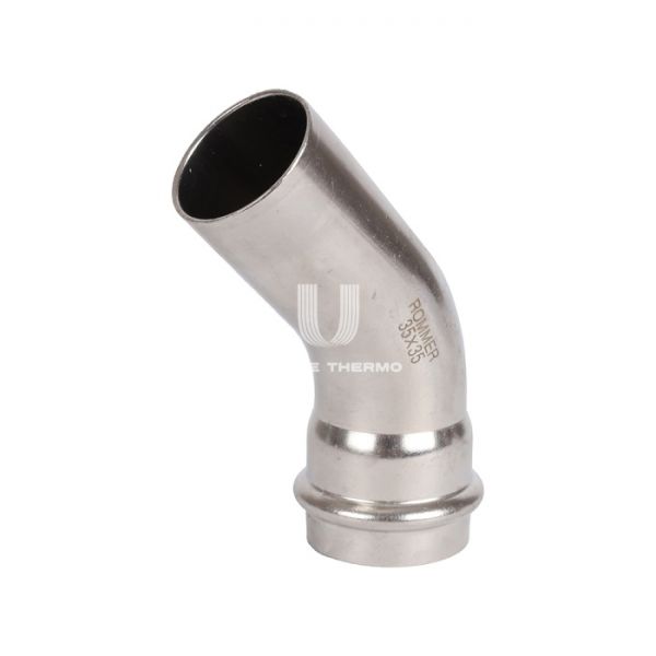 Угольник (угол) 45° однораструбный Rommer RSS-0004-000035, 35 мм, пресс-обжим