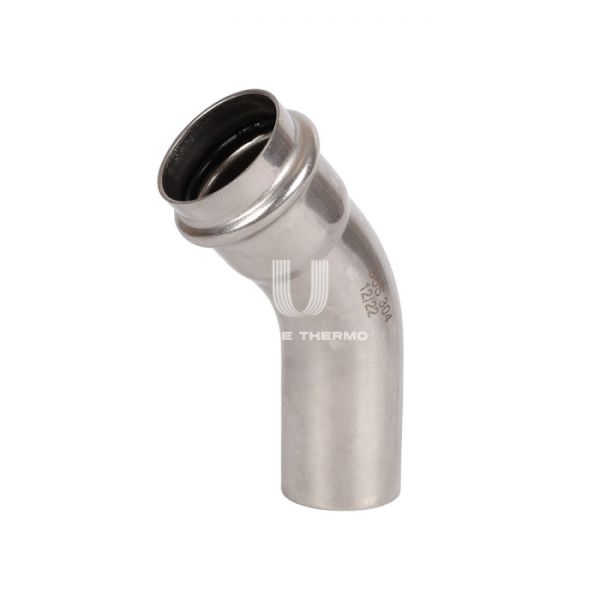 Угольник (угол) 45° однораструбный Rommer RSS-0004-000042, 42 мм, пресс-обжим