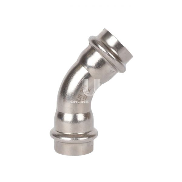 Угольник (угол) 45° двураструбный Rommer RSS-0005-000022, 22 мм, пресс-обжим