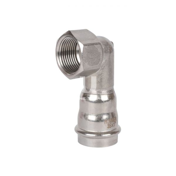 Угольник-вставка переходной однораструбный с внутренней резьбой Rommer RSS-0009-000351, 1"?35 мм, пресс-обжим