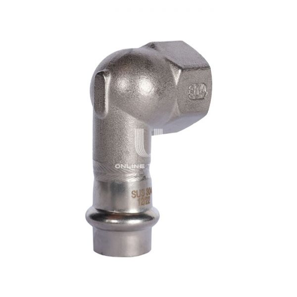 Угольник-вставка переходной однораструбный с внутренней резьбой Rommer RSS-0009-001512, 1/2"?15 мм, пресс-обжим