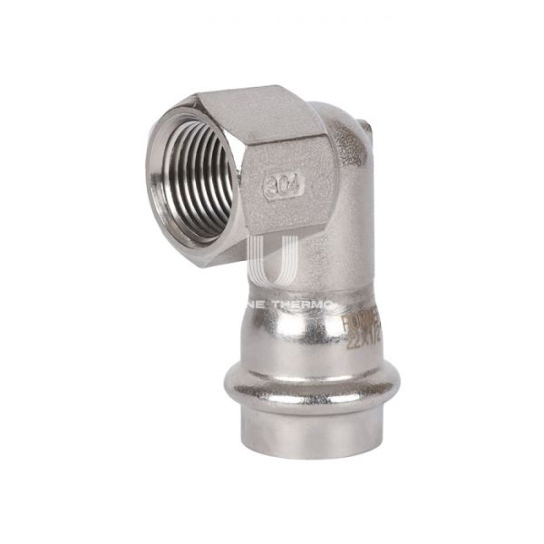 Угольник-вставка переходной однораструбный с внутренней резьбой Rommer RSS-0009-002212, 1/2"?22 мм, пресс-обжим