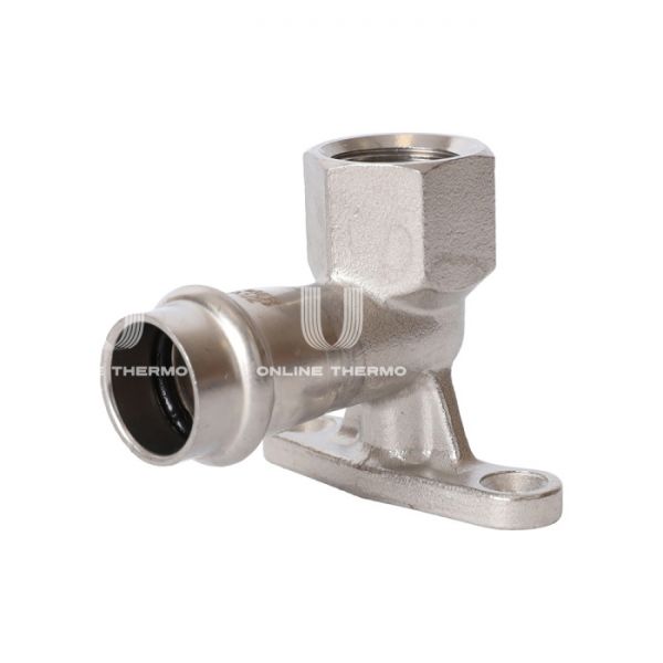 Угольник настенный (водорозетка) однораструбный с внутренней резьбой Rommer RSS-0011-001812, 1/2"?18 мм, пресс-обжим