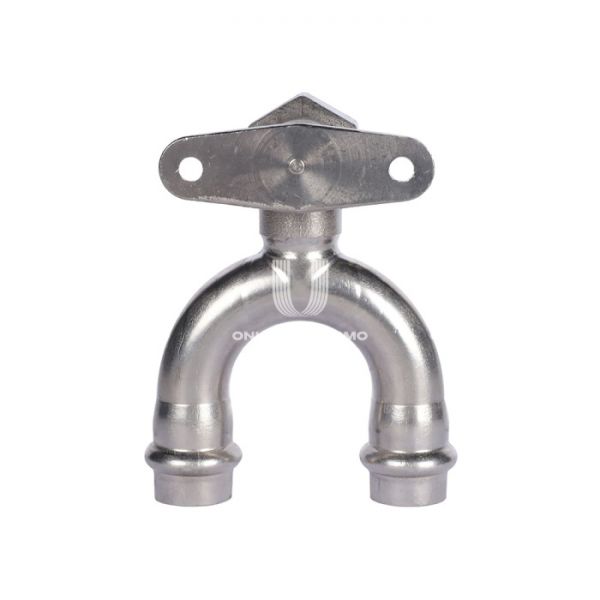 Тройник настенный (водорозетка) двураструбный с внутренней резьбой Rommer RSS-0012-001512, 1/2"?15 мм, пресс-обжим