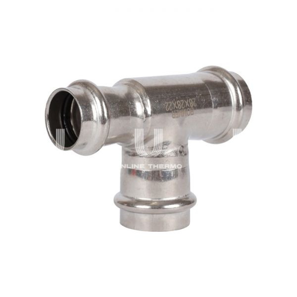 Тройник трераструбный переходной Rommer RSS-0014-282822, 28?28?22 мм, пресс-обжим