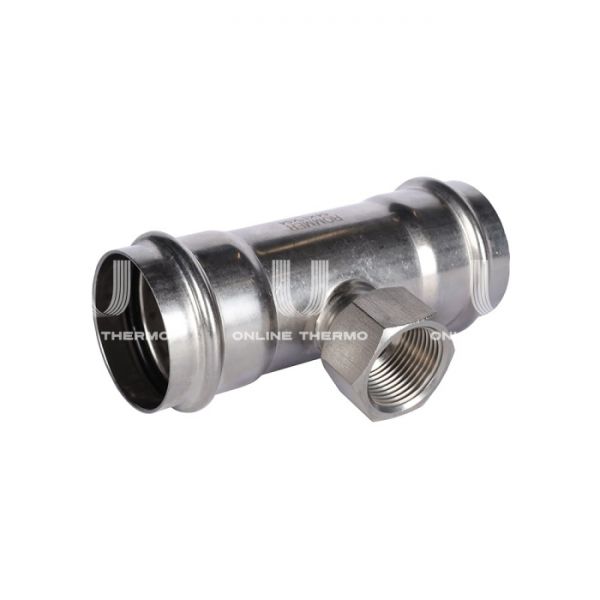 Тройник двураструбный переходной с внутренней резьбой Rommer RSS-0015-000541, 1"?54 мм, пресс-обжим